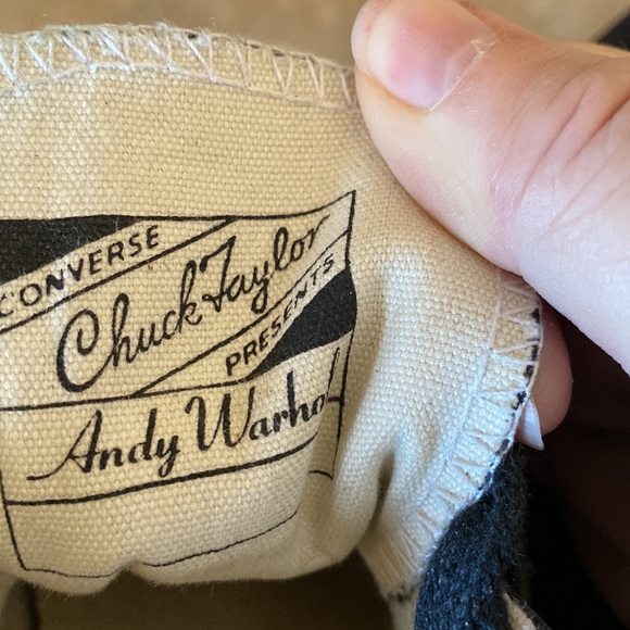 CONVERSE SPECIAL EDITION ANDY WARHOL CAMPBELL SOUP CAN LABELS BLACK SZ UK 7 US 9 - Picture 8 of 8